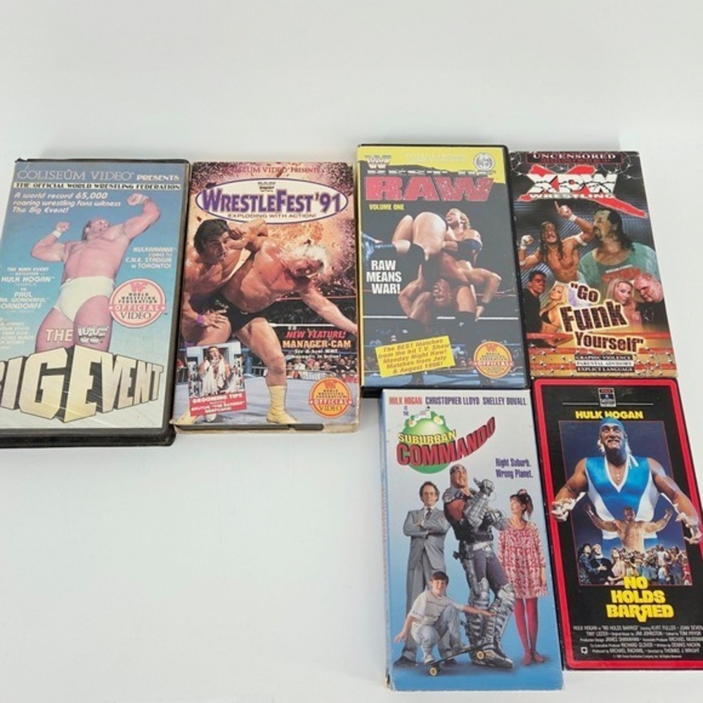 Vintage Wrestling VHS Lot Rare WWF Best Of Raw Volume‎ 1 XPW Hulk Hogan Tested
